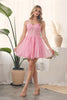 Glitter Tulle Sweetheart NecjShort Cocktail Dress NXH784