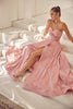 Strapless Satin High Slit Long Prom Dress NXR1036 Sale