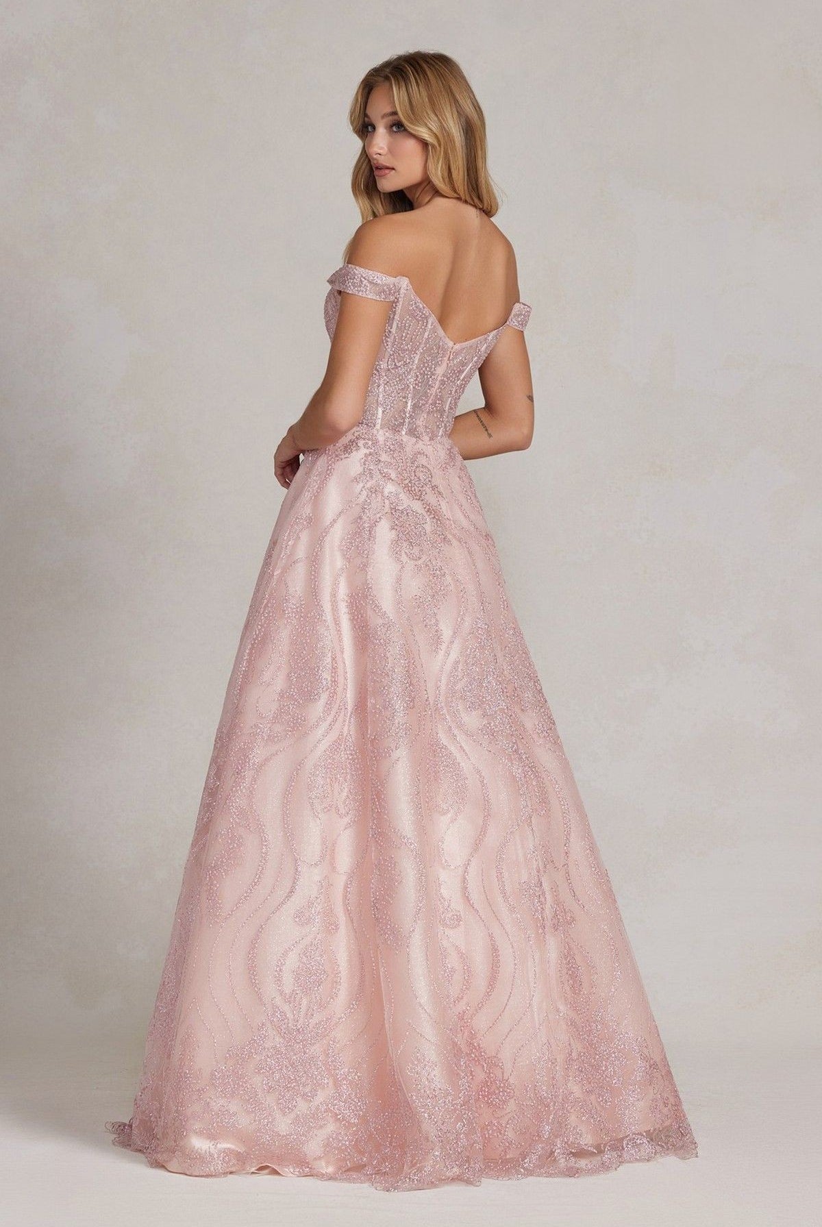Intricately Beaded A-line Sweetheart Off Shoulder Long Prom Dress NXC1196-Prom Dress-smcfashion.com