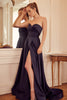 Strapless Satin High Slit Long Prom Dress NXR1036 Sale