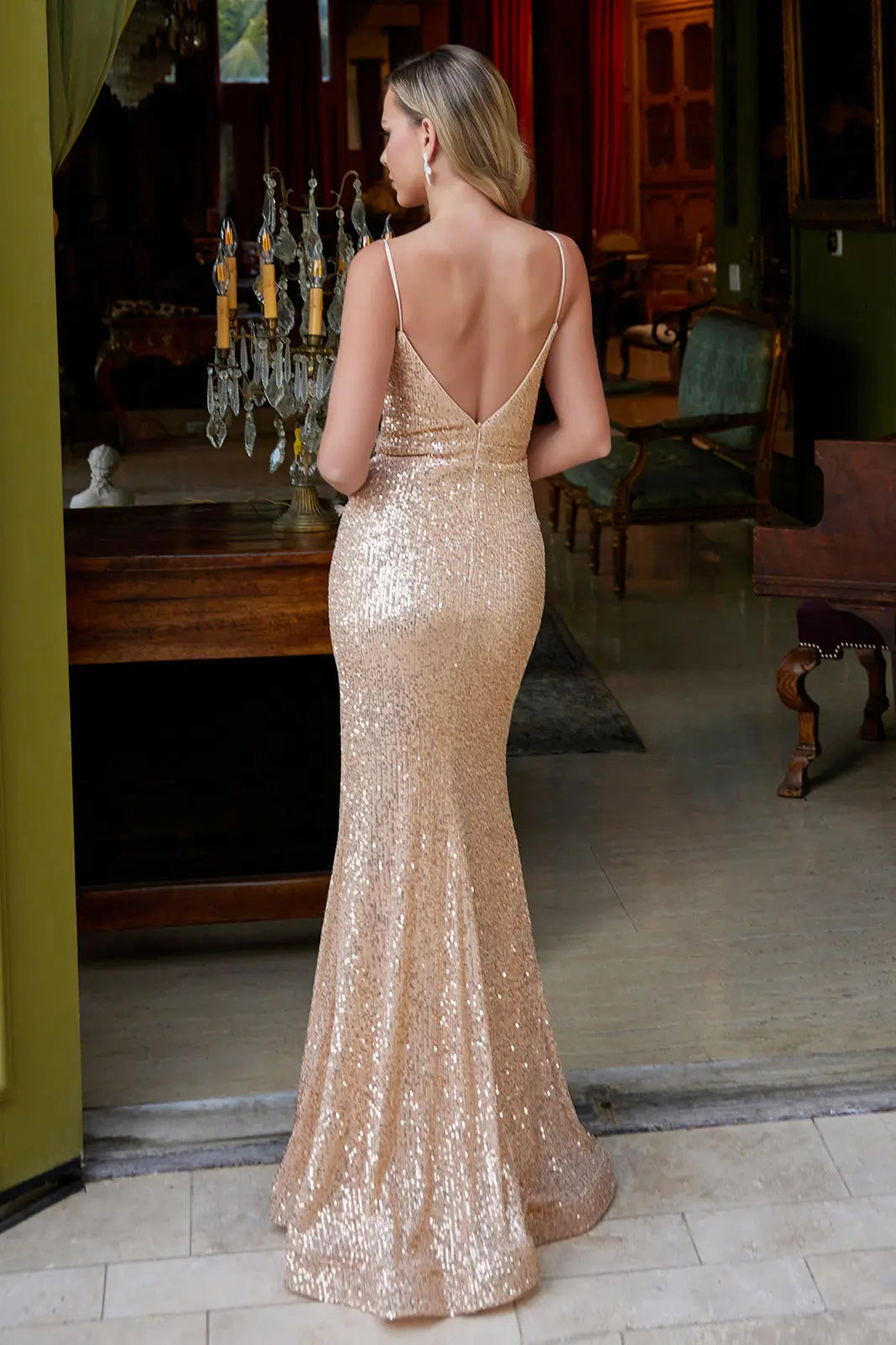 Sequin embellished embroidered mermaid dress w side slit GLGL3055 smcfashion.com Sequin embellished embroidered mermaid dress w side slit GLGL3055 smcfashion.com