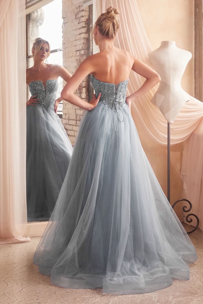 Royal Blue, Lilac, Champagne & Slate Blue Strapless... –