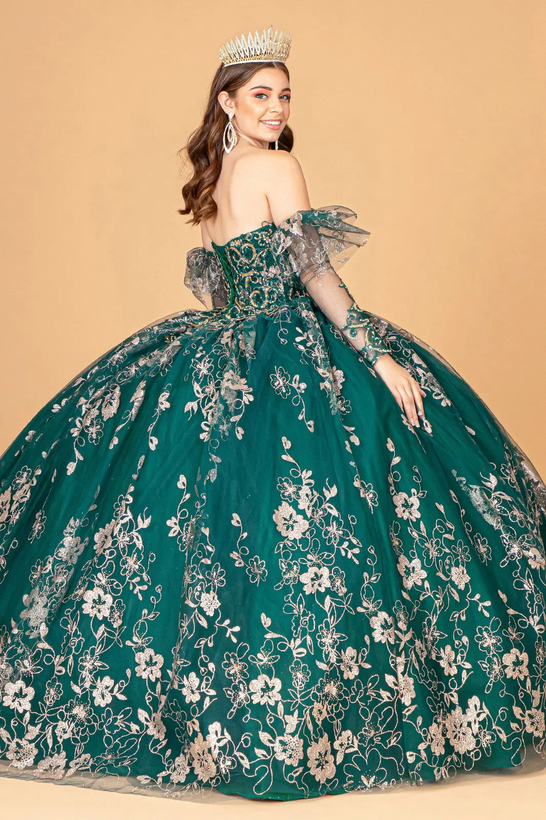 Product/embroidered glitter mesh quinceanera dress w detached long sleeve 2 GLGL1944 smcfashion.com Product/embroidered glitter mesh quinceanera dress w detached long sleeve 2 GLGL1944 smcfashion.com