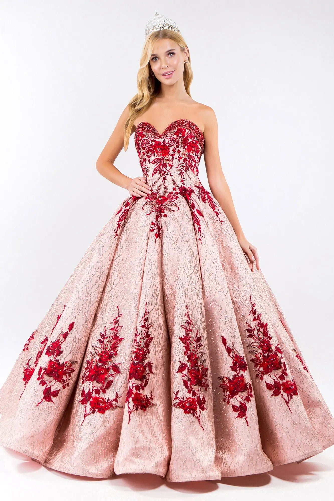 Product/beads embellished neckline full glitter mesh quinceanera dress GLGL1957 smcfashion.com Product/beads embellished neckline full glitter mesh quinceanera dress GLGL1957 smcfashion.com