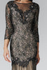 Three Quarter Length Sleeve Lace Long Dress GLGL2107 Sale
