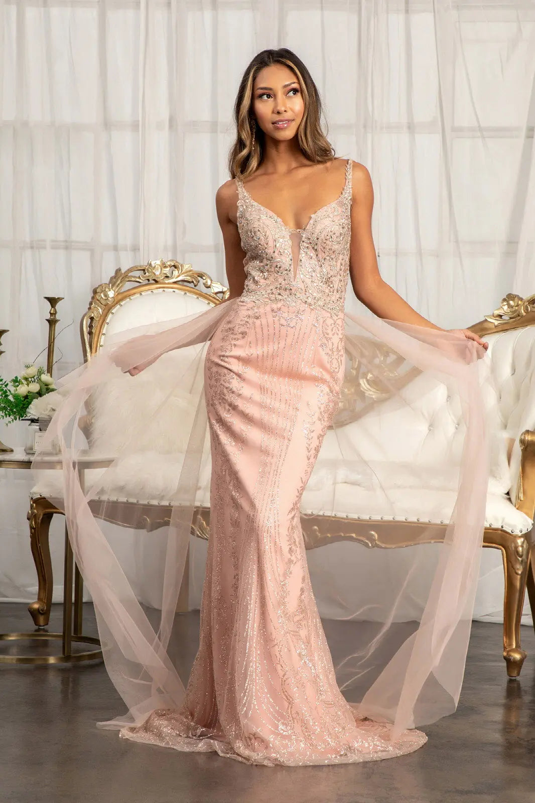 lace and beads embellished dress Eva Hand Beaded Pearl & Lace Maxi Dress / White | MESHKI