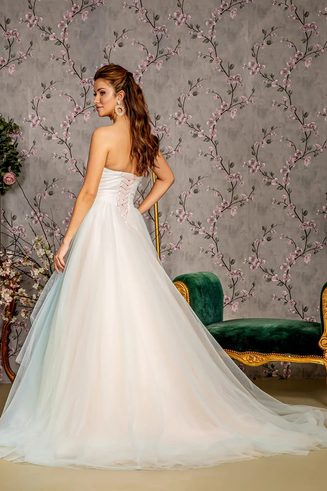 Sweethearted strapless mesh layered a line prom dress GLGL3244 –  smcfashion.com