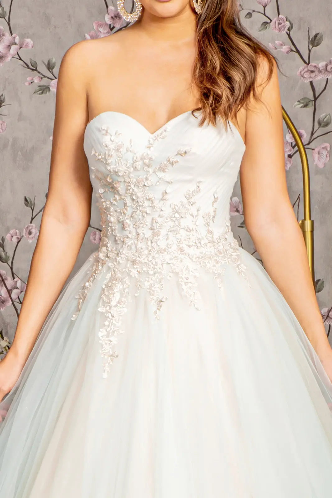 Sweethearted strapless mesh layered a line prom dress GLGL3244 smcfashion.com Sweethearted strapless mesh layered a line prom dress GLGL3244 smcfashion.com