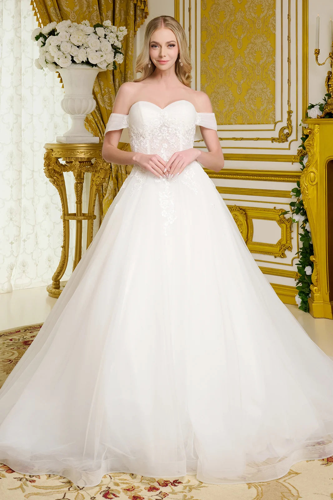 off the shoulder wedding dress pattern Off-the-Shoulder Organic Lace Wedding Dress