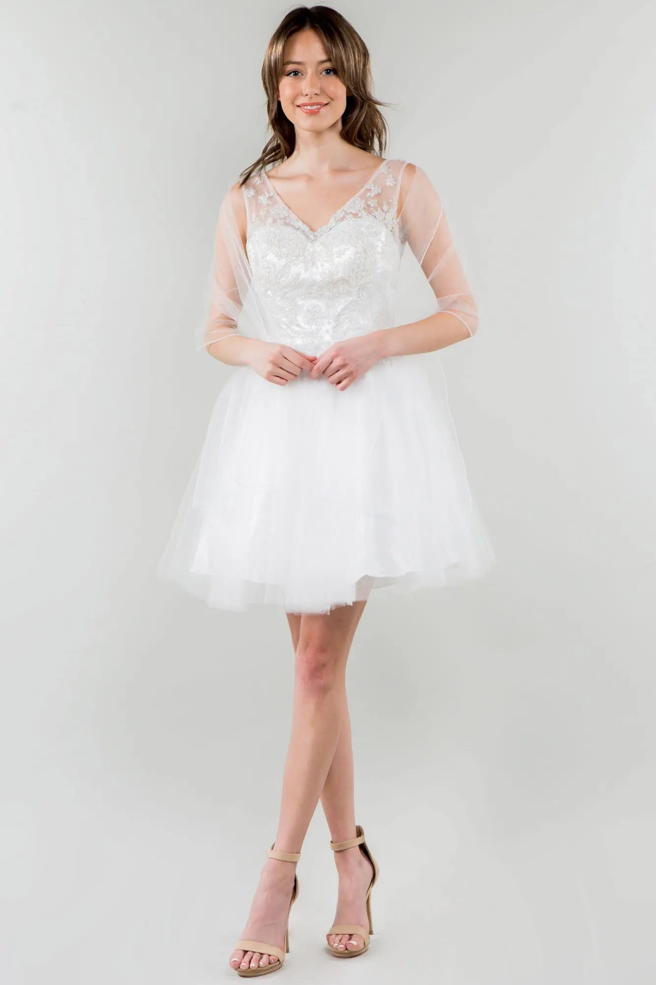 tulle short embellished bodice homecoming dress Off the Shoulder Flower Bodice Tulle Short Homecoming Dress