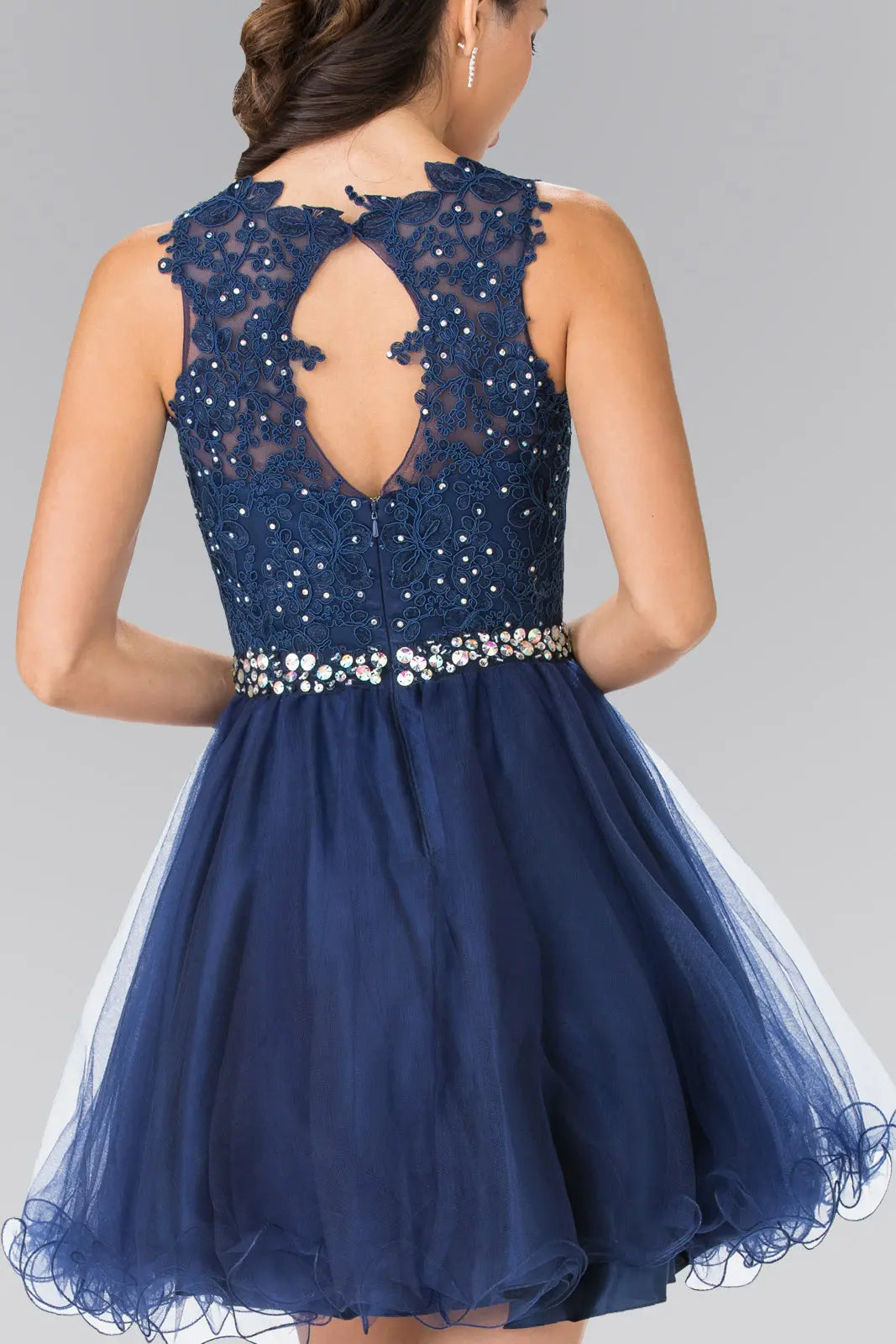 beaded bridesmaid dresses short Elegant Lace Appliques Beaded Homecoming Dresses Short