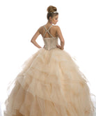 Sweetheart High Neck Ruffled Tulle Skirt Long Quinceanera Dress JT1423-Quinceanera Dress-smcfashion.com