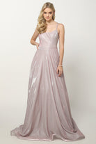 Metallic Glitter A-Line Detailed Back Long Prom Dress JT203-Prom Dress-smcfashion.com