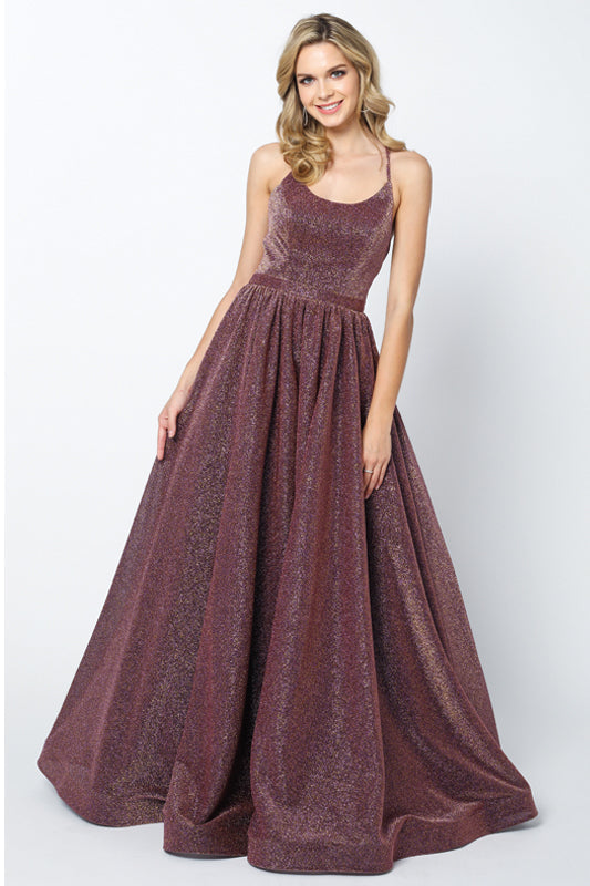 A-Line Metallic Open Criss Cross Back Long Prom Dress JT204-Prom Dress-smcfashion.com