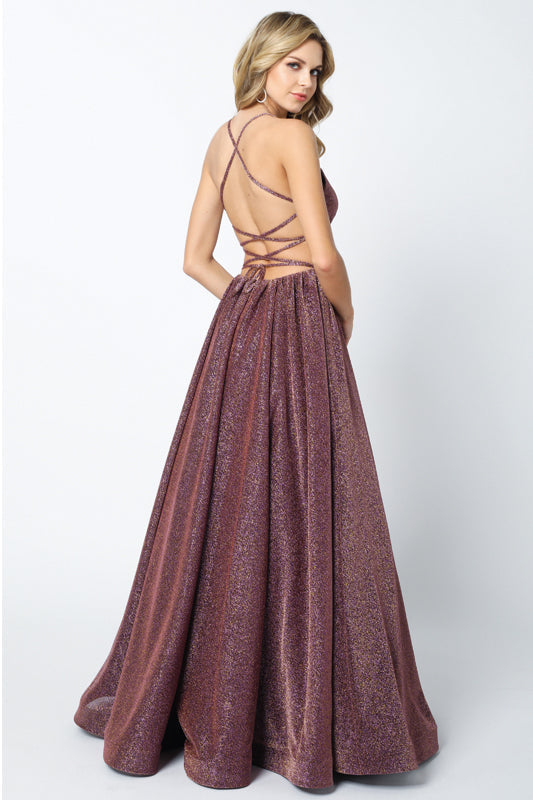A-Line Metallic Open Criss Cross Back Long Prom Dress JT204-Prom Dress-smcfashion.com