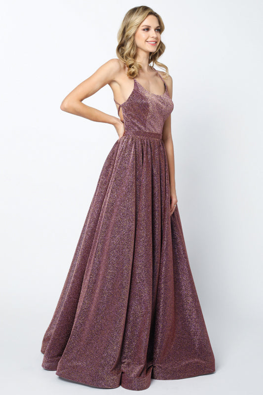 A-Line Metallic Open Criss Cross Back Long Prom Dress JT204-Prom Dress-smcfashion.com