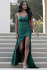 Satin Mermaid Double Spaghetti Straps Long Evening & Bridesmaid Dress AC391