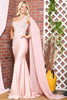 Strap One Shoulder 3D Floral Applique Mermaid Long Evening & Prom Dress AC388