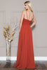 Classic Chiffon A-Line Adjustable Straps Zipper Back Long Prom Dress AC477