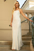 Cowl Neck Spaghetti Straps Satin Long Wedding & Evening Dress AC6111