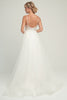 Lace Embroidered Bodice Tulle Skirt Long Wedding Dress ACSU063