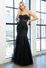 Strapless Sweetheart Embroidered Bodice Mermaid Long Wedding & Evening Dress AC774