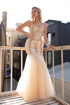 Strapless Sweetheart Embroidered Bodice Mermaid Long Wedding & Evening Dress AC774-Evening Dress-smcfashion.com