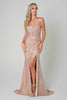 Spaghetti Strap Sequins Zipper Back Long Prom Dress ACBZ011