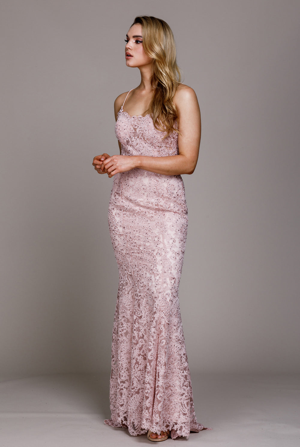 Embroidered Lace Mermaid Long Prom & Evening Dress ACR015-Prom Dress-smcfashion.com