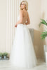 Embroidered Bodice Open Back Slit Long Prom Dress AC7007