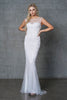 Embroidered Lace Cap Sleeves Long Mother Of The Bride Dress AC7001