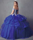 Metallic Embroidery With Glitter Satin Long Quinceanera Dress JT1432-Quinceanera Dress-smcfashion.com