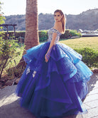 Metallic Embroidery With Glitter Satin Long Quinceanera Dress JT1432-Quinceanera Dress-smcfashion.com