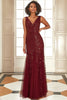 Embroidered Lace V-Neck Long Prom & Mother Of The Bride Dress AC7886