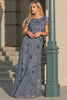 Short Sleeeves Glitter Embellished Long Mother Of The Bride Dress ACIN004 Sale