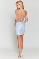 Embroidered Lace Open Criss Cross Back Short Cocktail & Homecoming Dress AC7010S-Cocktail Dress-smcfashion.com