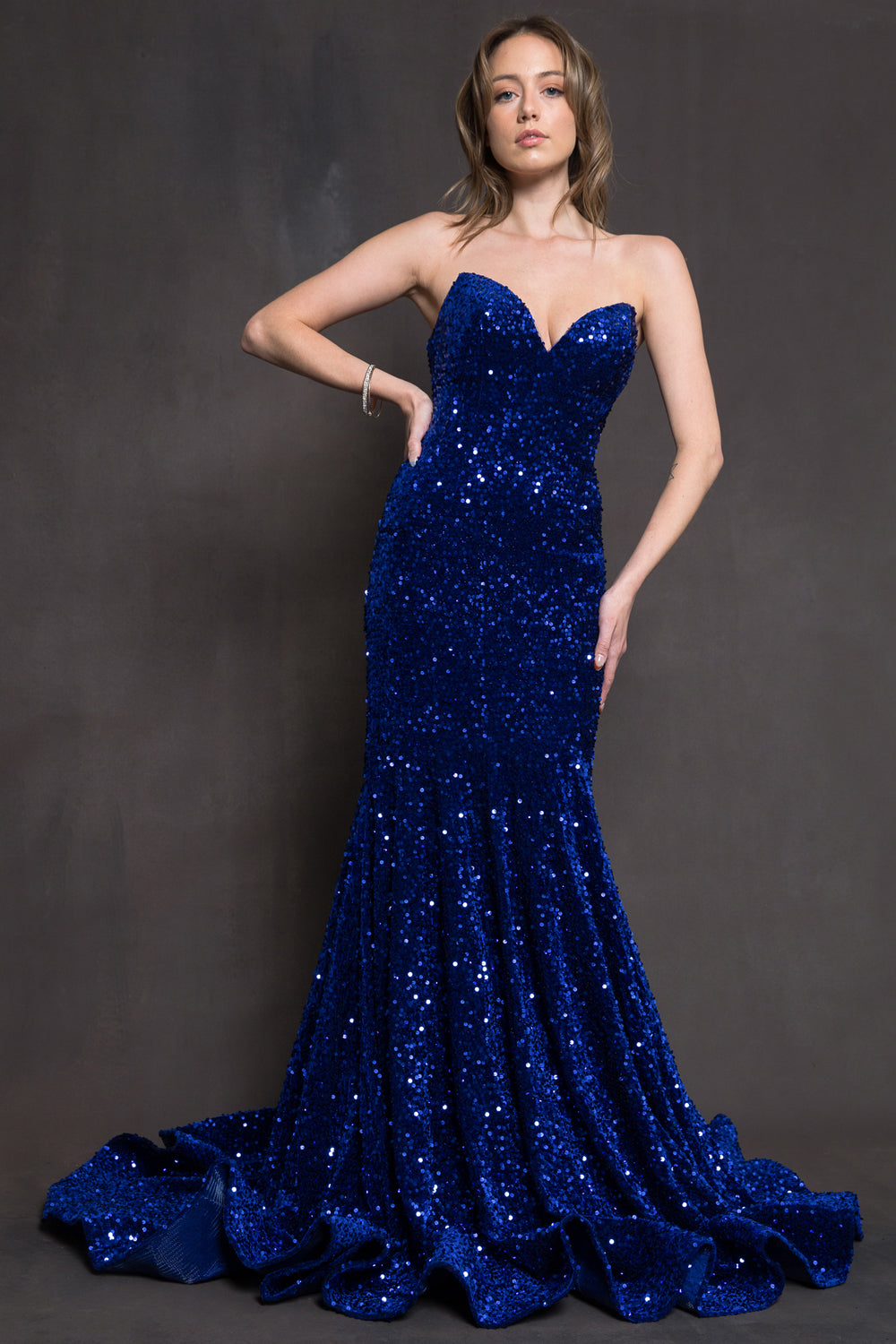 Embroidered Sequin Open Back Mermaid Long Prom Dress AC392 smcfashion.com Embroidered Sequin Open Back Mermaid Long Prom Dress AC392 smcfashion.com