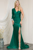 One Shoulder Mermaid Satin Long Prom Dress AC2102