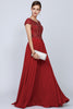 Cap Sleeves Embellished Bodice Long Mother Of The Bride Dress JT657 Sale
