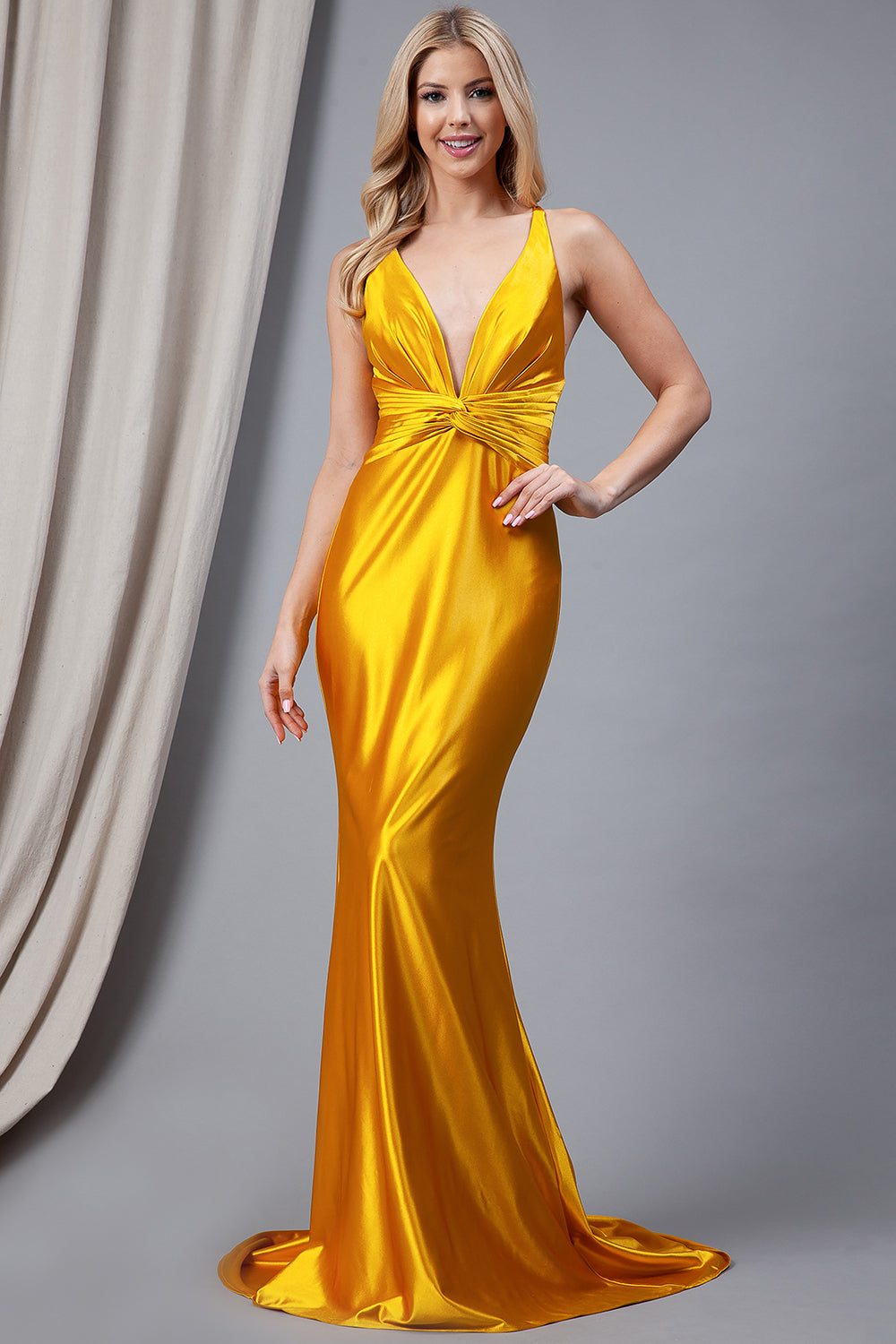 Satin Open Criss Cross Back Long Prom Dress AC5039-Prom Dress-smcfashion.com