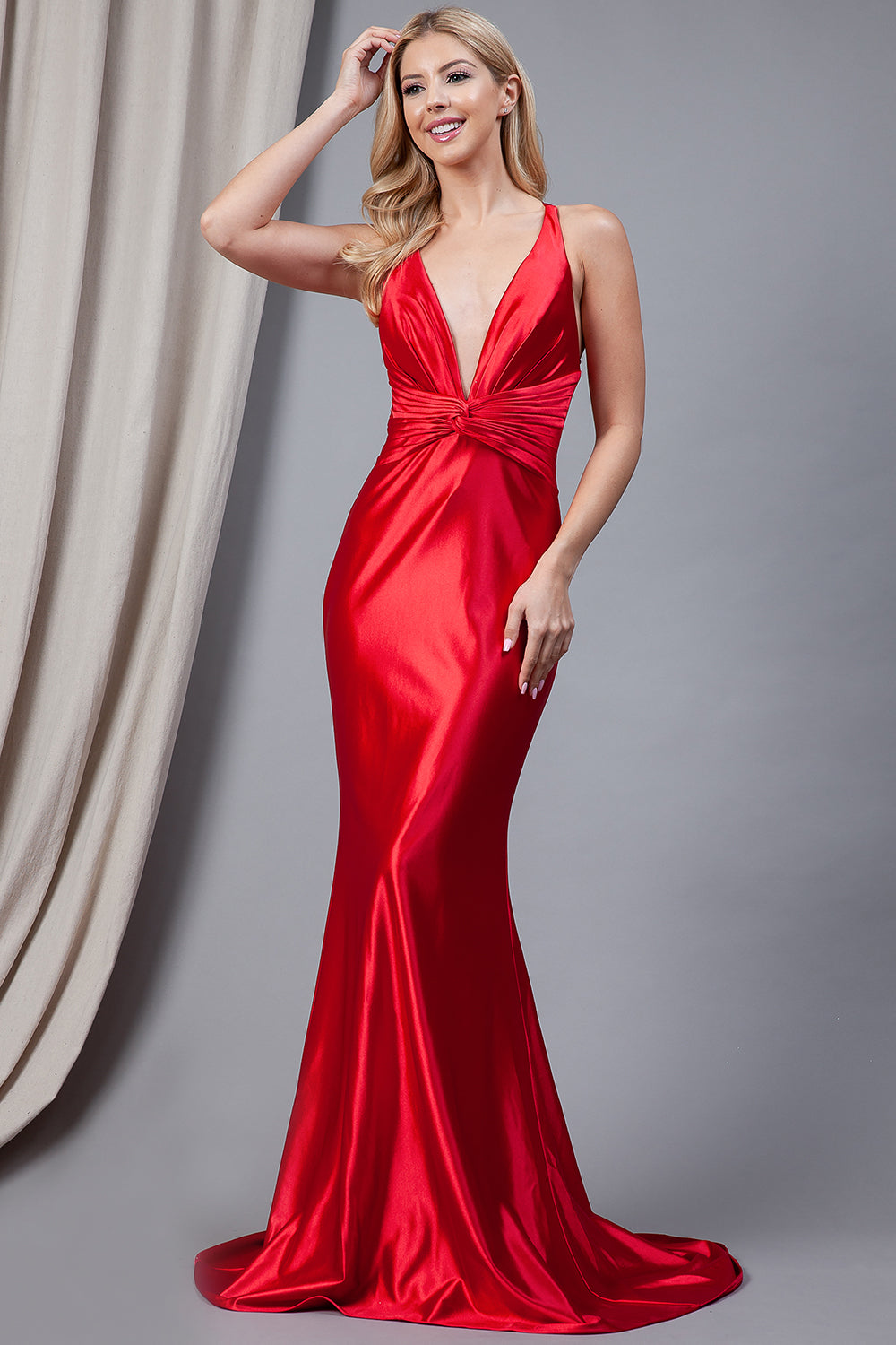 Satin Open Criss Cross Back Long Prom Dress AC5039-Prom Dress-smcfashion.com