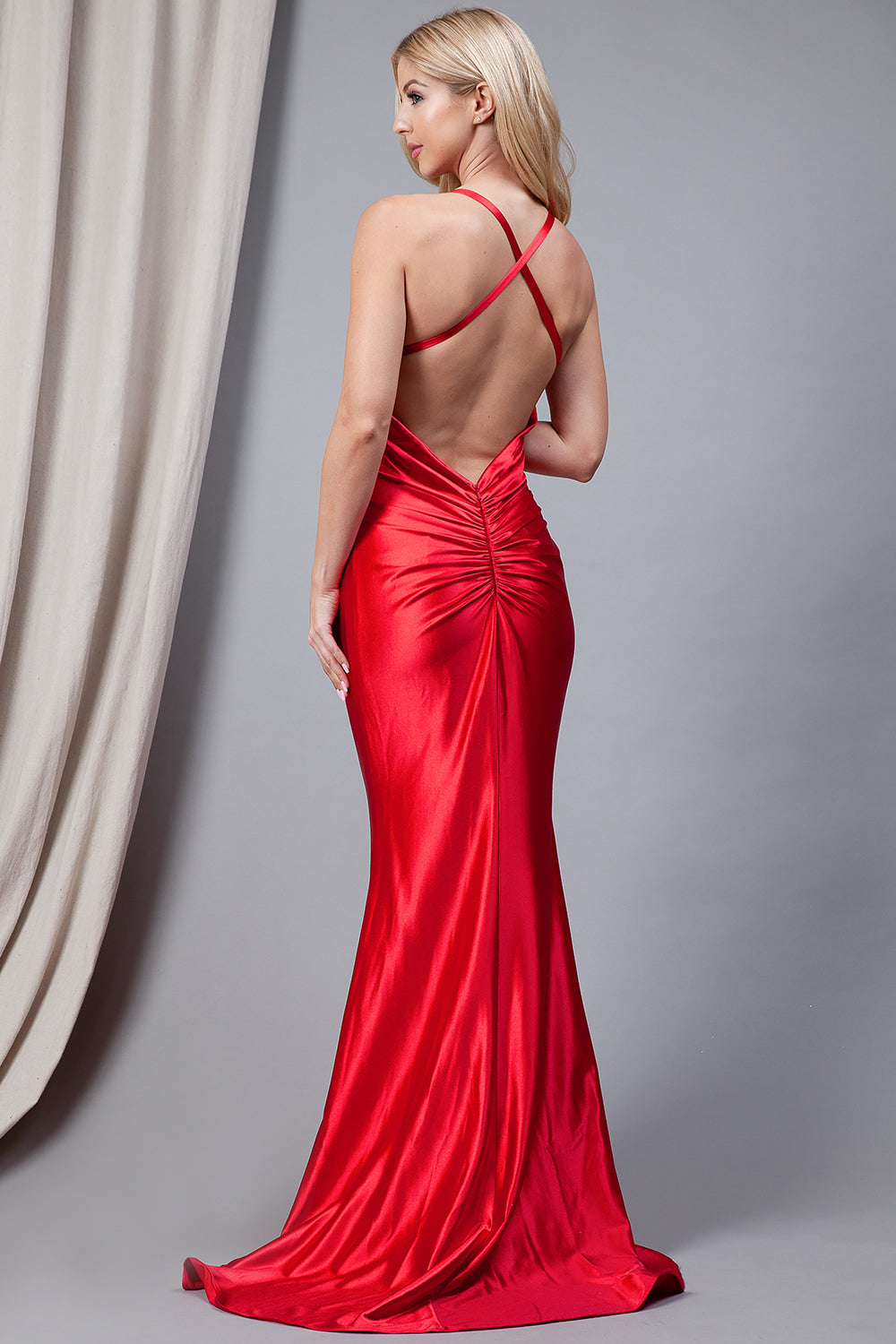 Satin Open Criss Cross Back Long Prom Dress AC5039-Prom Dress-smcfashion.com