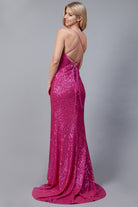 Spaghetti Strap Sequins Zipper Back Long Prom Dress ACBZ011-Prom Dress-smcfashion.com