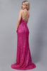 Spaghetti Strap Sequins Zipper Back Long Prom Dress ACBZ011