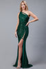 Embellished Sequins One Shoulder Long Prom Dress AC5041