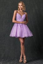 Illusion Sweetheart Open Back Embroidered Bodice Short Cocktail Dress JT859-Cocktail Dress-smcfashion.com