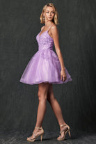 Illusion Sweetheart Open Back Embroidered Bodice Short Cocktail Dress JT859-Cocktail Dress-smcfashion.com