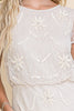 Short Sleeeves Glitter Embellished Long Mother Of The Bride Dress ACIN004