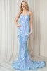Embroidered Sequins Strapless Corset Back Long Prom Dress AC7028