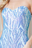 Embroidered Sequins Strapless Corset Back Long Prom Dress AC7028